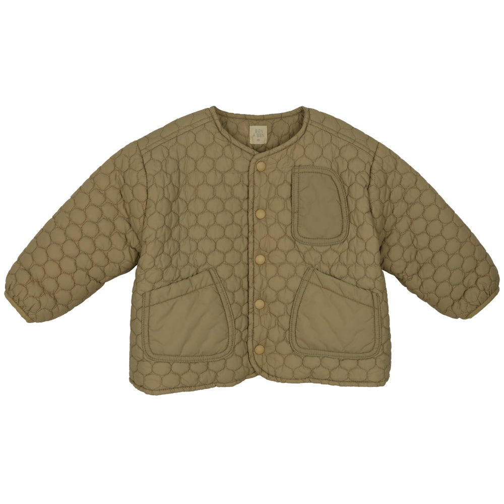 Quilted jacket. Brand: Bien a Bien Details: Unisex, Round neck, Front buttons, Two side pockets & One chest pocket, Lightweight, Soft & Warm, Loose fitting Made in: Korea