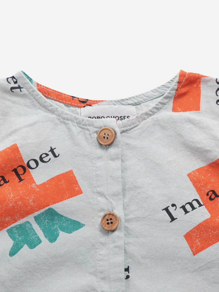 Woven Playsuit 'I'm a Poet'