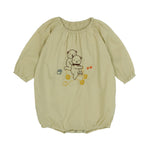Brand: Bien a Bien Colour: Cream  Details: Unisex, Long sleeves, Lovely bear embroidery, Round and elasticated neckline, Hidden ring snap opening at crotch Composition: Cotton Made in: Korea