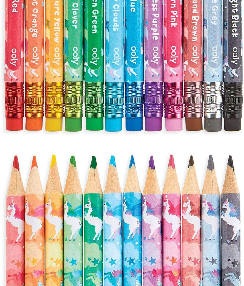 Unique Unicorns 12 Erasable colored pencils