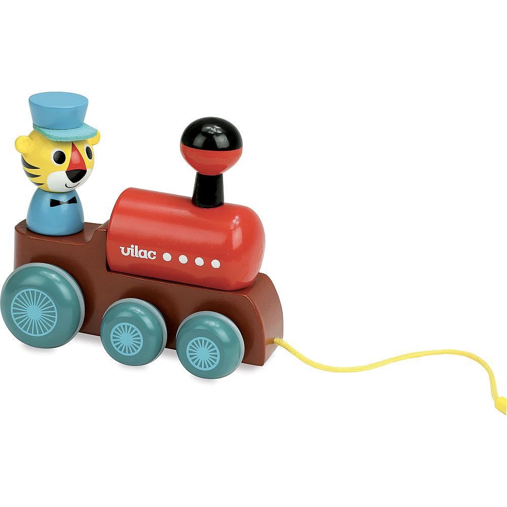 Pull-along toy with a train whistle