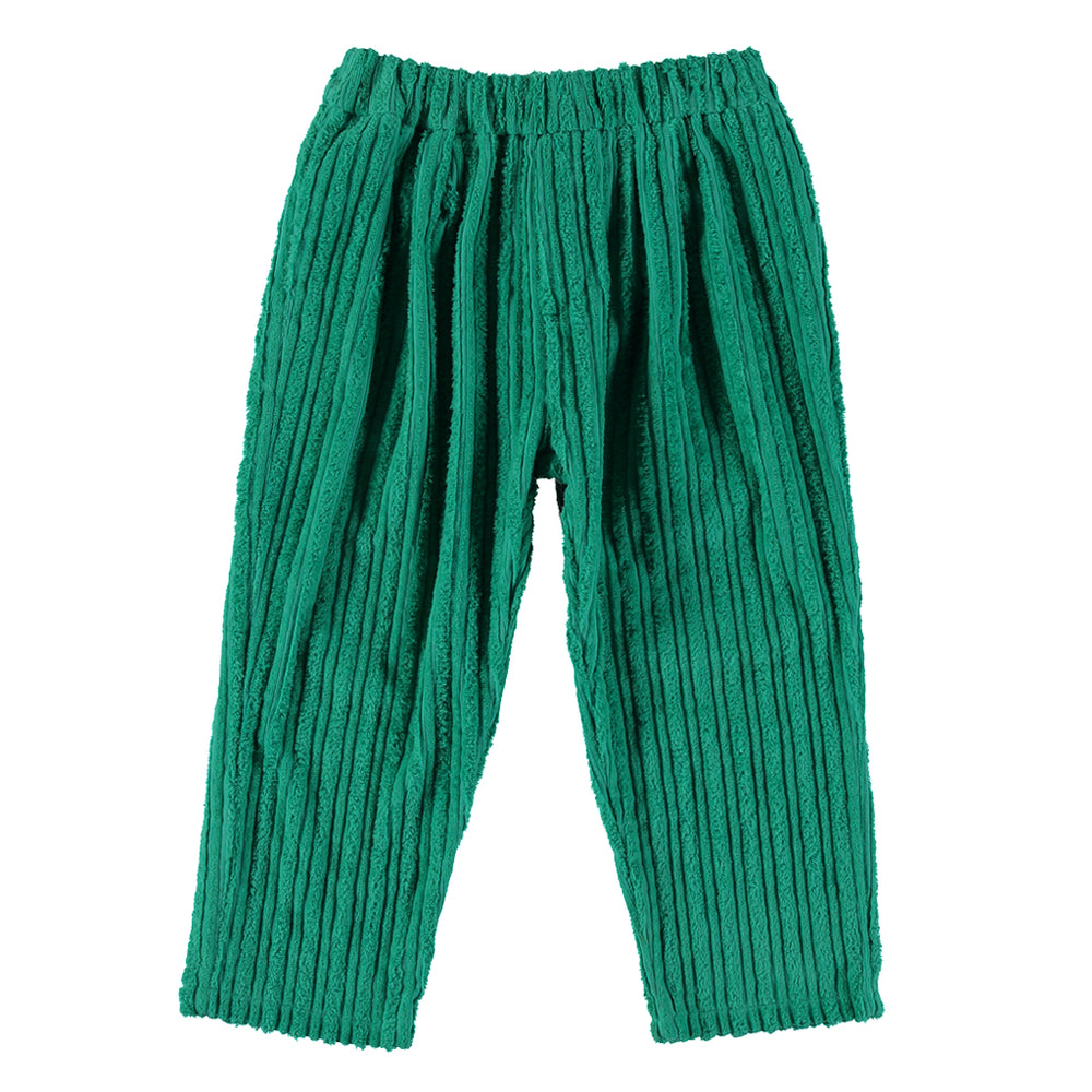 Ribbed Cactus pant from Fresh Dinosaurs in Cremme de Menthe colour. Unisex, Elastic waste, Soft touch. Made in Spain, 100% cotton. 