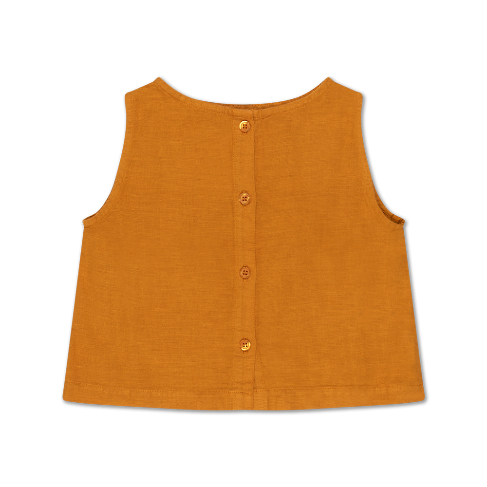 Brand: Repose Ams Colour: Golden yellow  Details: Cute woven top with front button down closure, Easy to wear it casual or dressed up. Composition: 50% Cotton, 50% Linen woven Made in: Portugal 