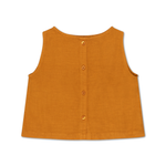 Brand: Repose Ams Colour: Golden yellow  Details: Cute woven top with front button down closure, Easy to wear it casual or dressed up. Composition: 50% Cotton, 50% Linen woven Made in: Portugal 