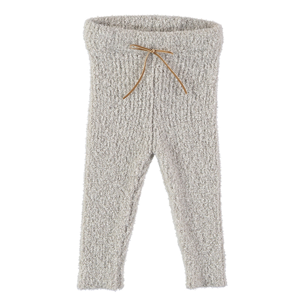 Jess terry knit leggings for babies. Brand: Búho Colour: Ecru Details:  Elastic waste, Front bow, Soft and cozy Composition: 70% Polyacrylic, 20% Polyamide, 10% Elastane Made in: Spain
