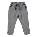 Fran double face pant. Brand: Búho Colour: Grey Vigo  Details: Interior drawstring, Side pockets, Elasticated back, Thick cotton fabric Composition: 100% Cotton Made in: Spain 